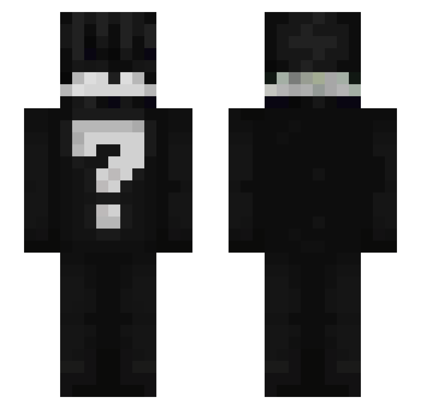 geldboerse Minecraft skin, front and back view