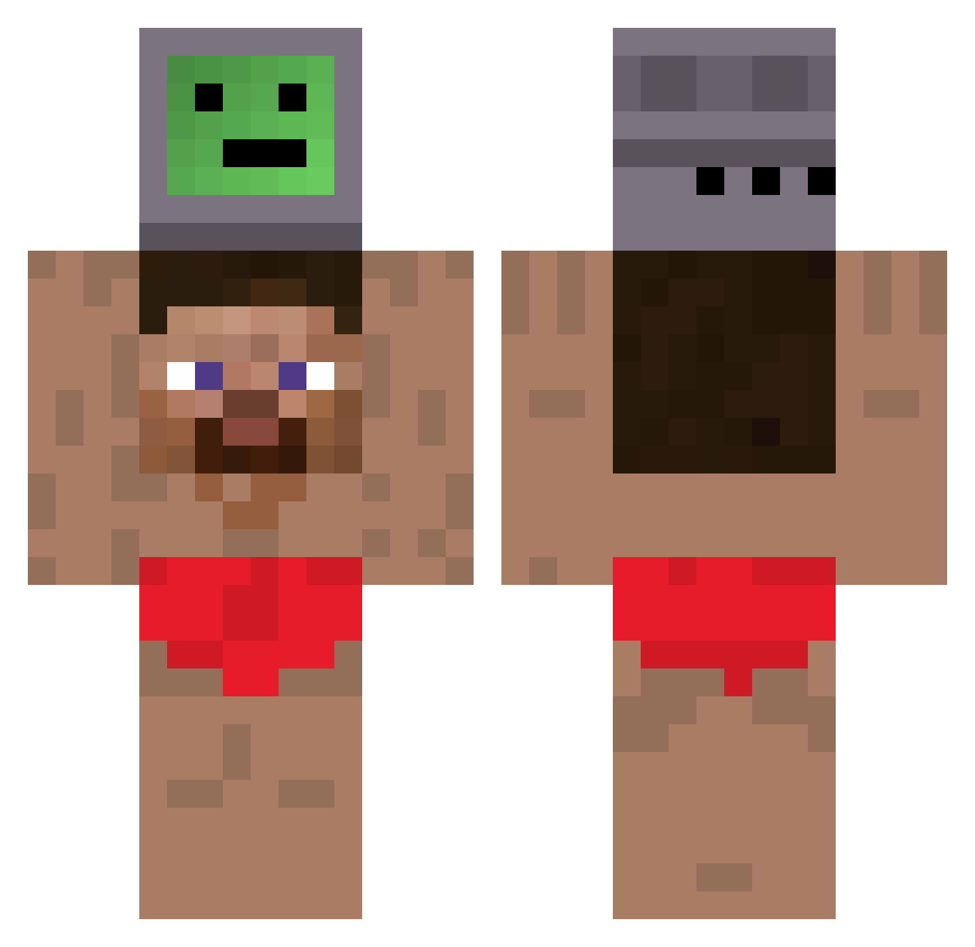 Hasan_963 Minecraft skin, front and back view