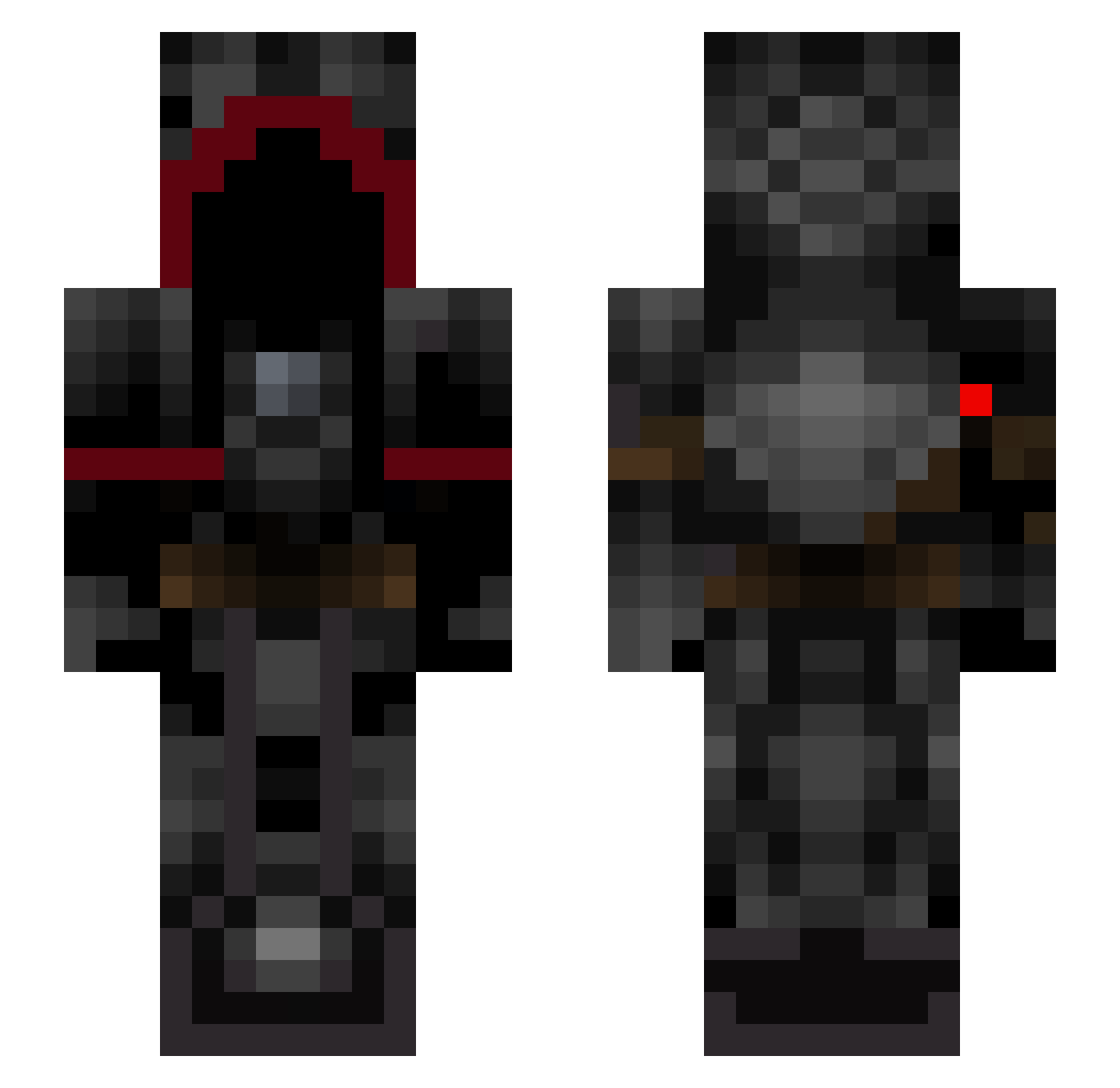 Sarcasam92 Minecraft skin, front and back view