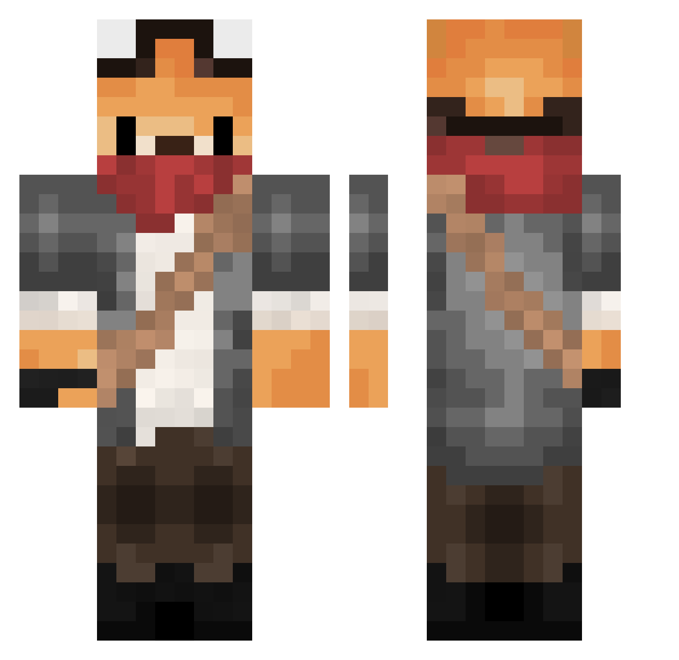 moley1907 Minecraft skin, front and back view
