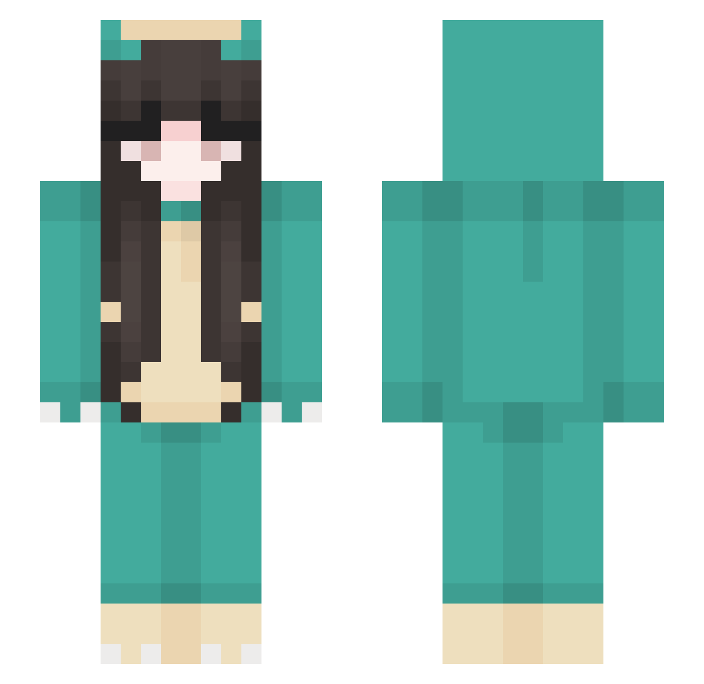 legendsbread Minecraft skin, front and back view