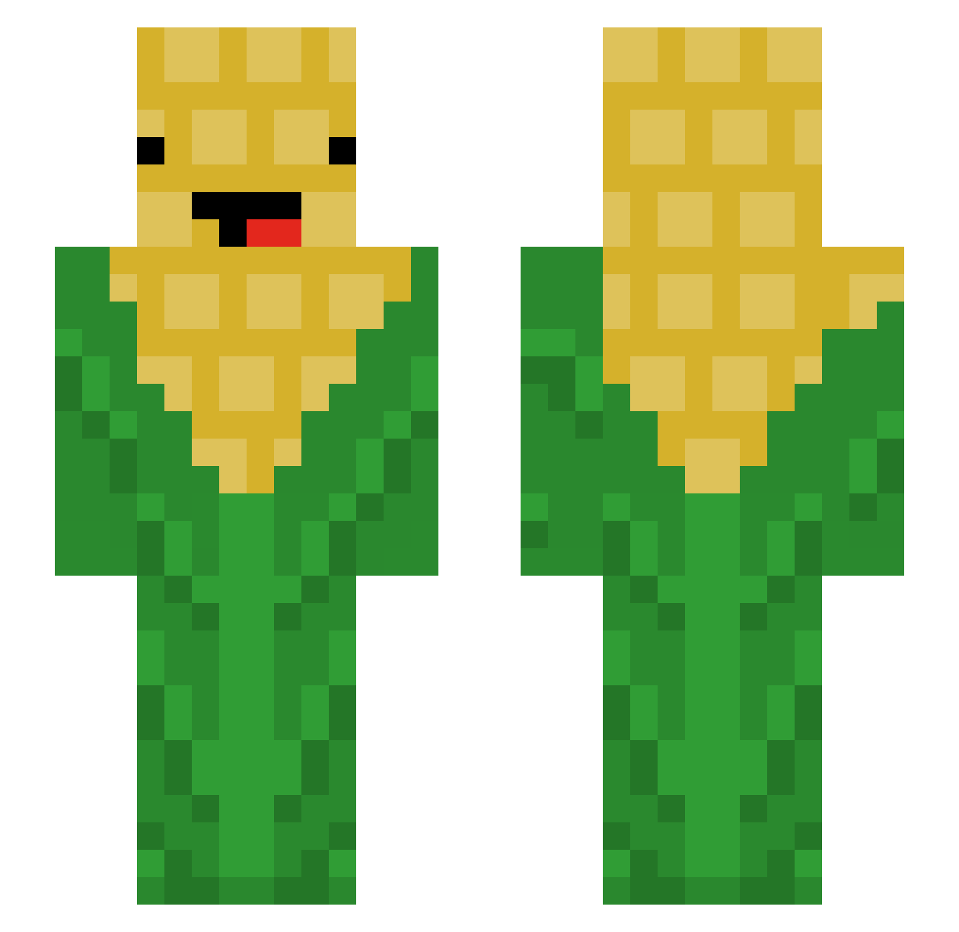 hyenaa_ Minecraft skin, front and back view