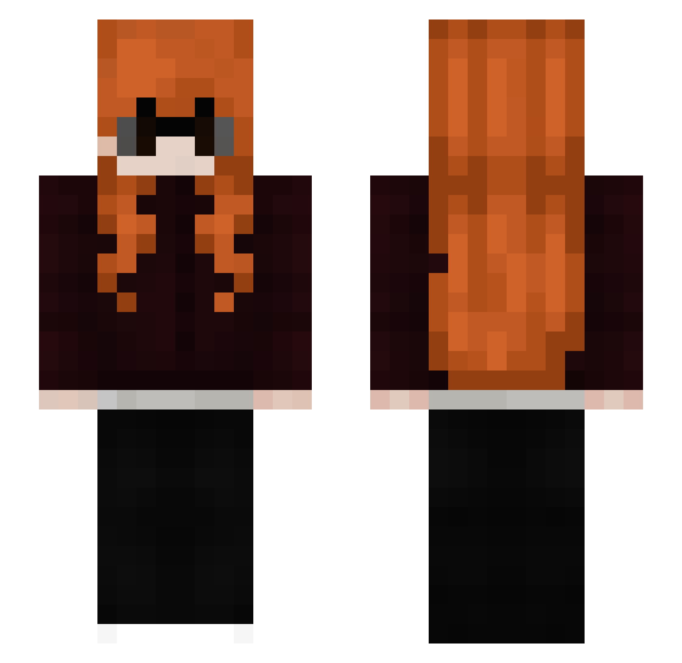 Ryusho_ Minecraft skin, front and back view