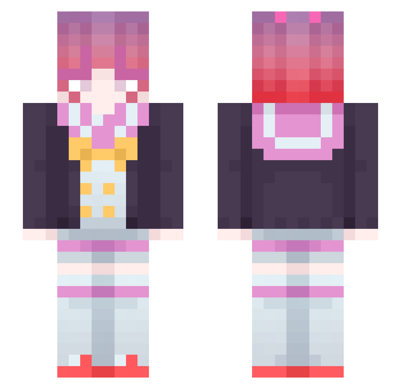 alexdfh Minecraft skin, front and back view