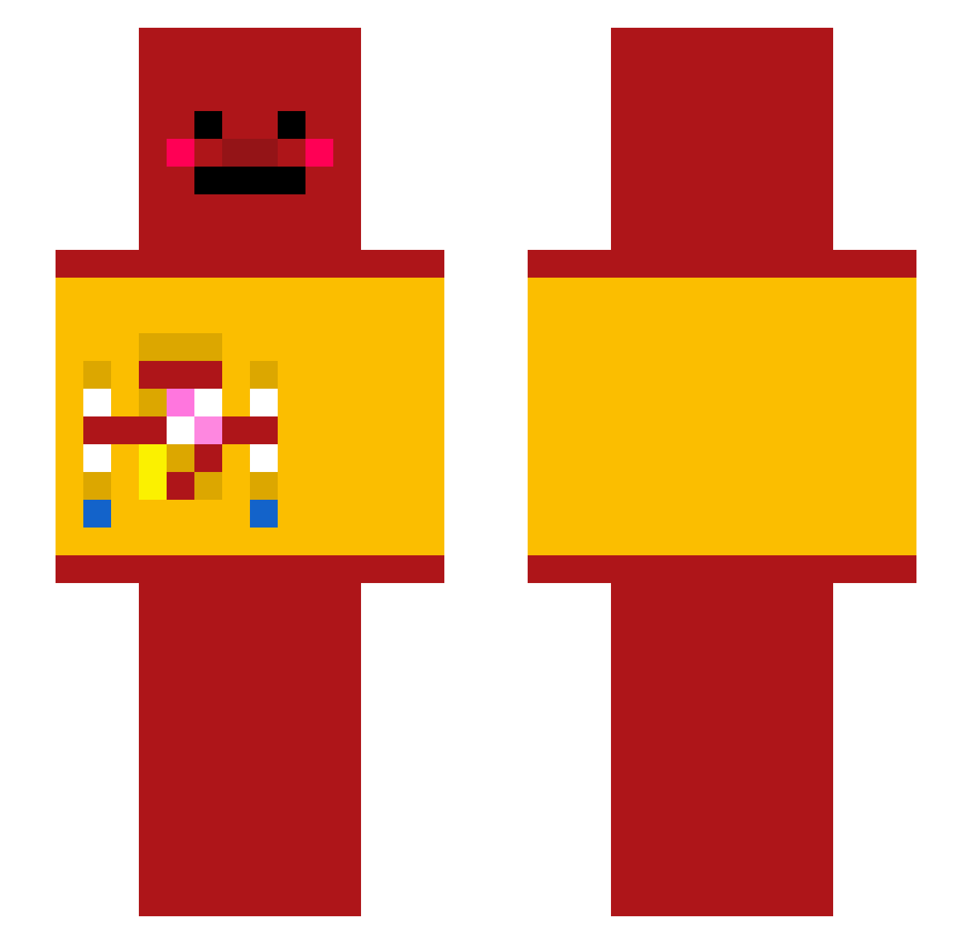 dyl2sped Minecraft skin, front and back view
