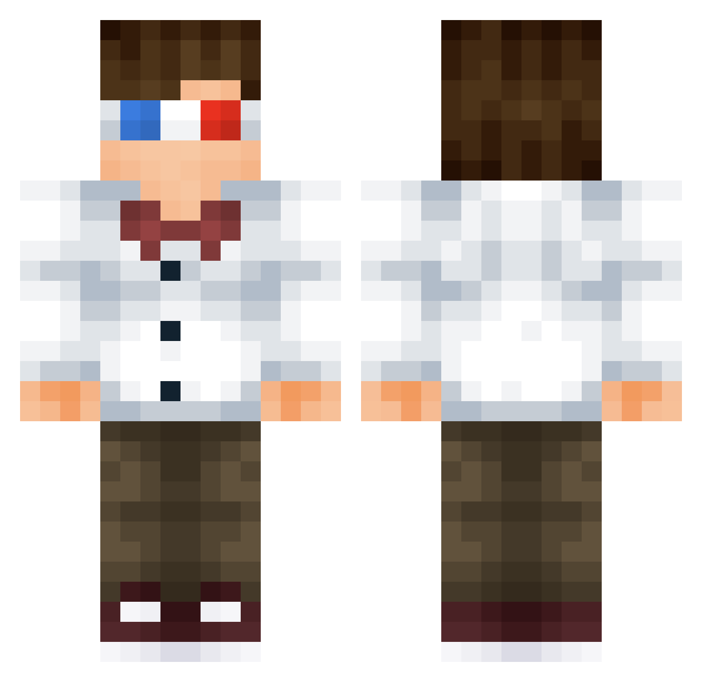 CWone11 Minecraft skin, front and back view