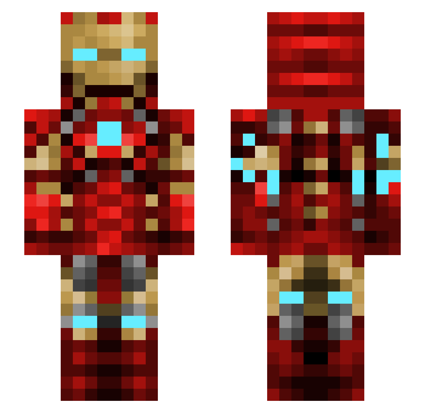 A_Gullible_Cow Minecraft skin, front and back view