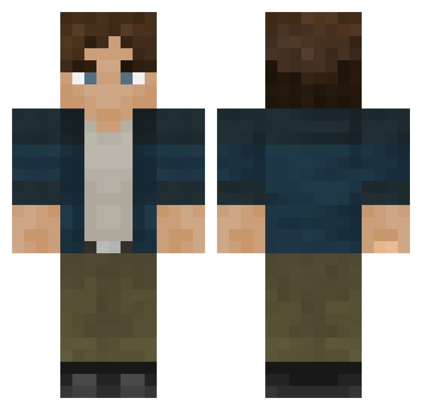 scutert Minecraft skin, front and back view
