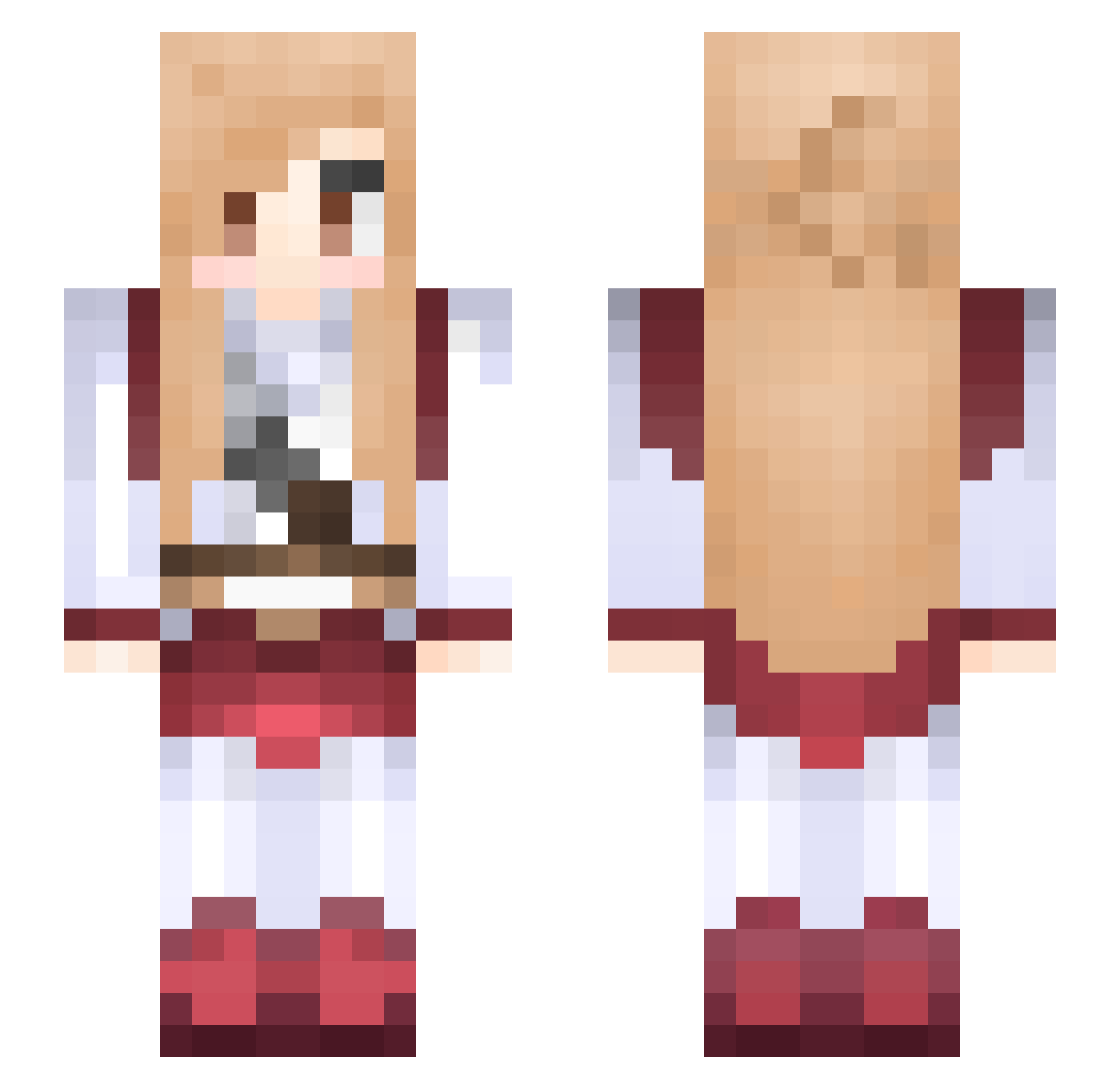 707xtz Minecraft skin, front and back view