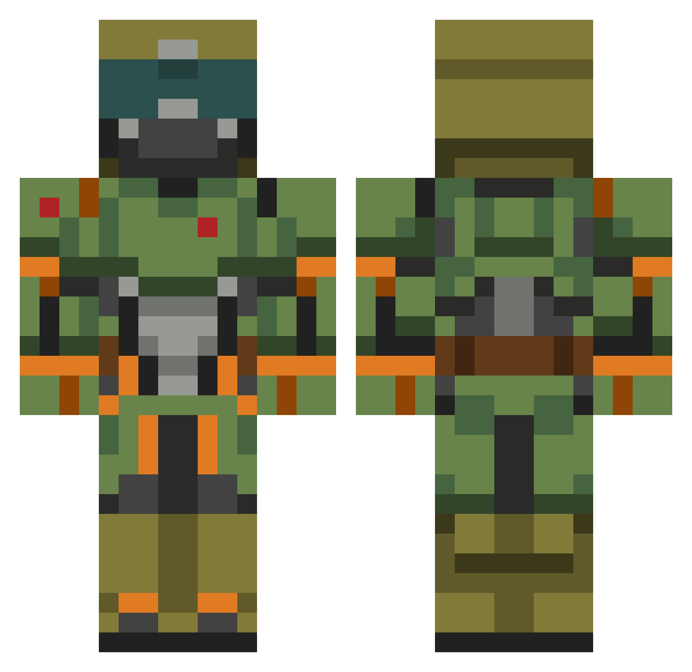 LightYears Minecraft skin, front and back view