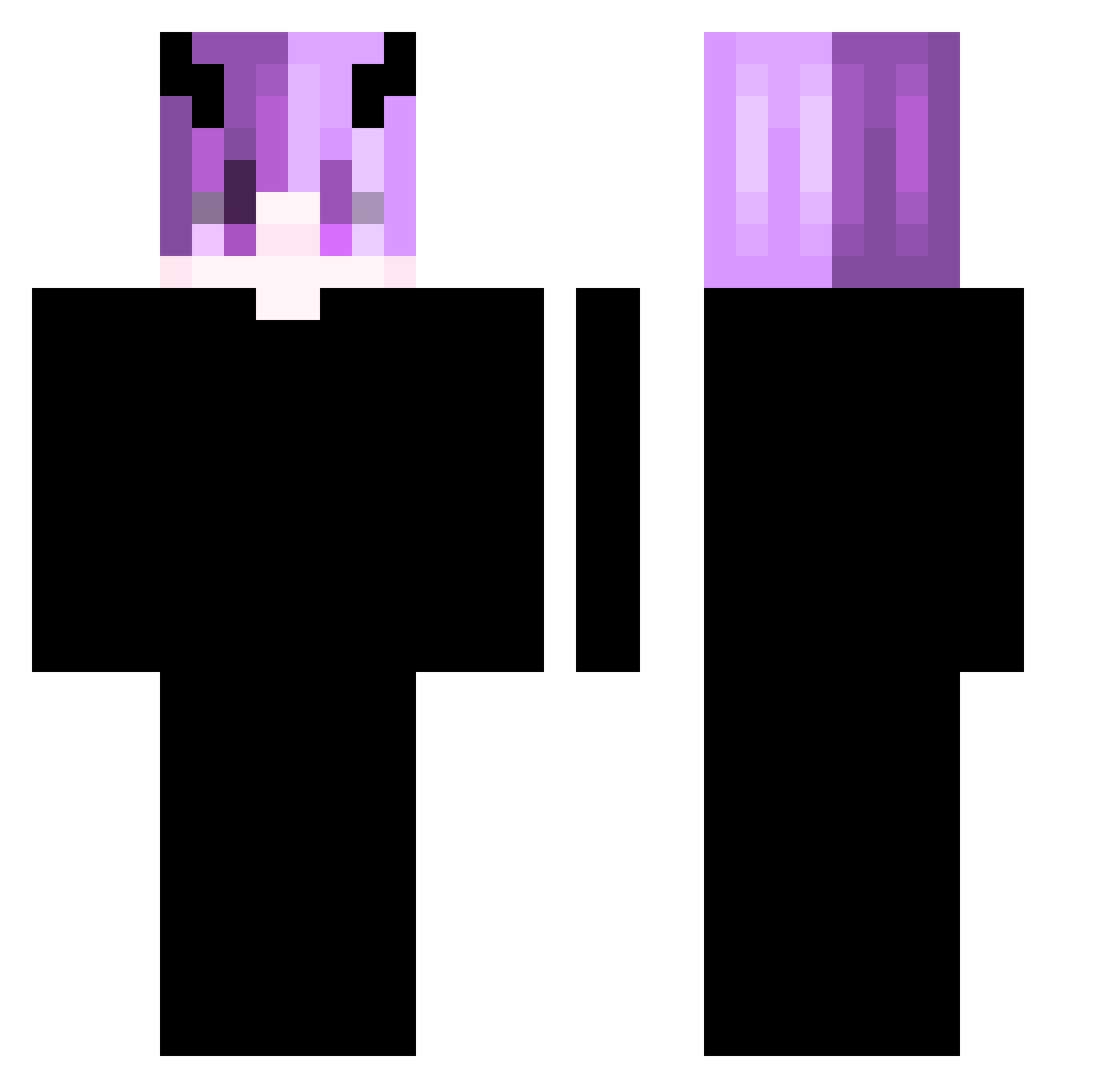 znenoff Minecraft skin, front and back view