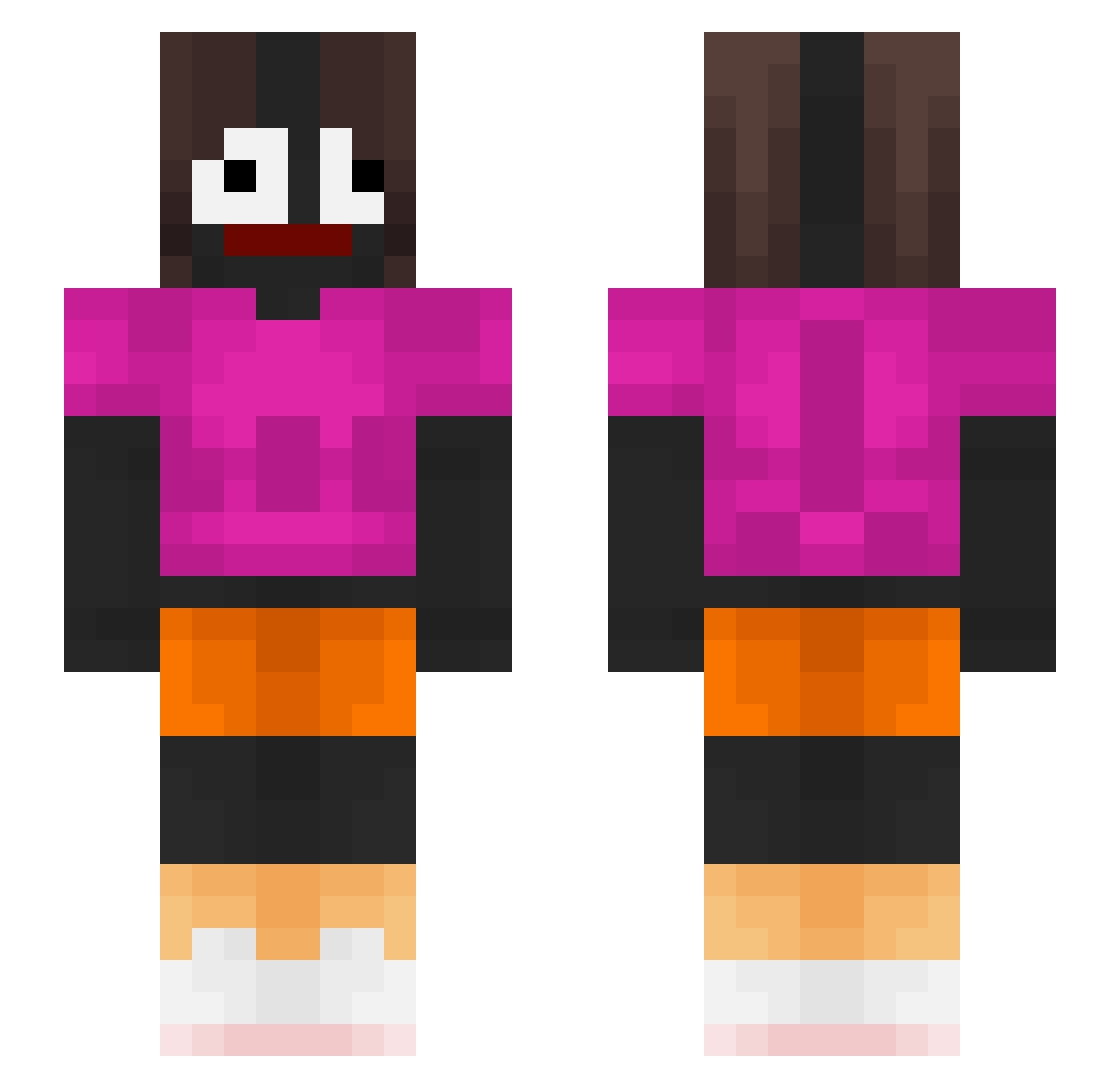 SEKAMGADZE Minecraft skin, front and back view