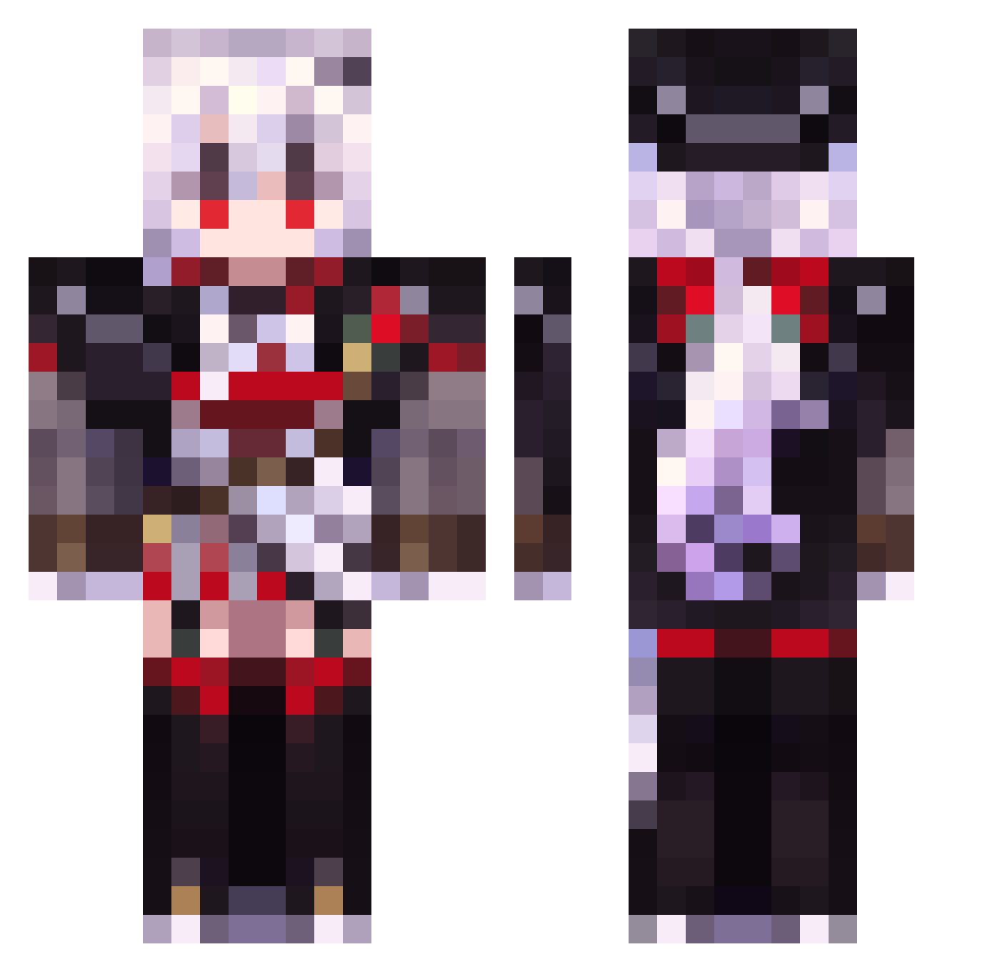 GioeLazza Minecraft skin, front and back view