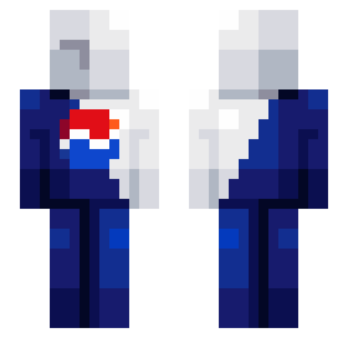 ymac23 Minecraft skin, front and back view