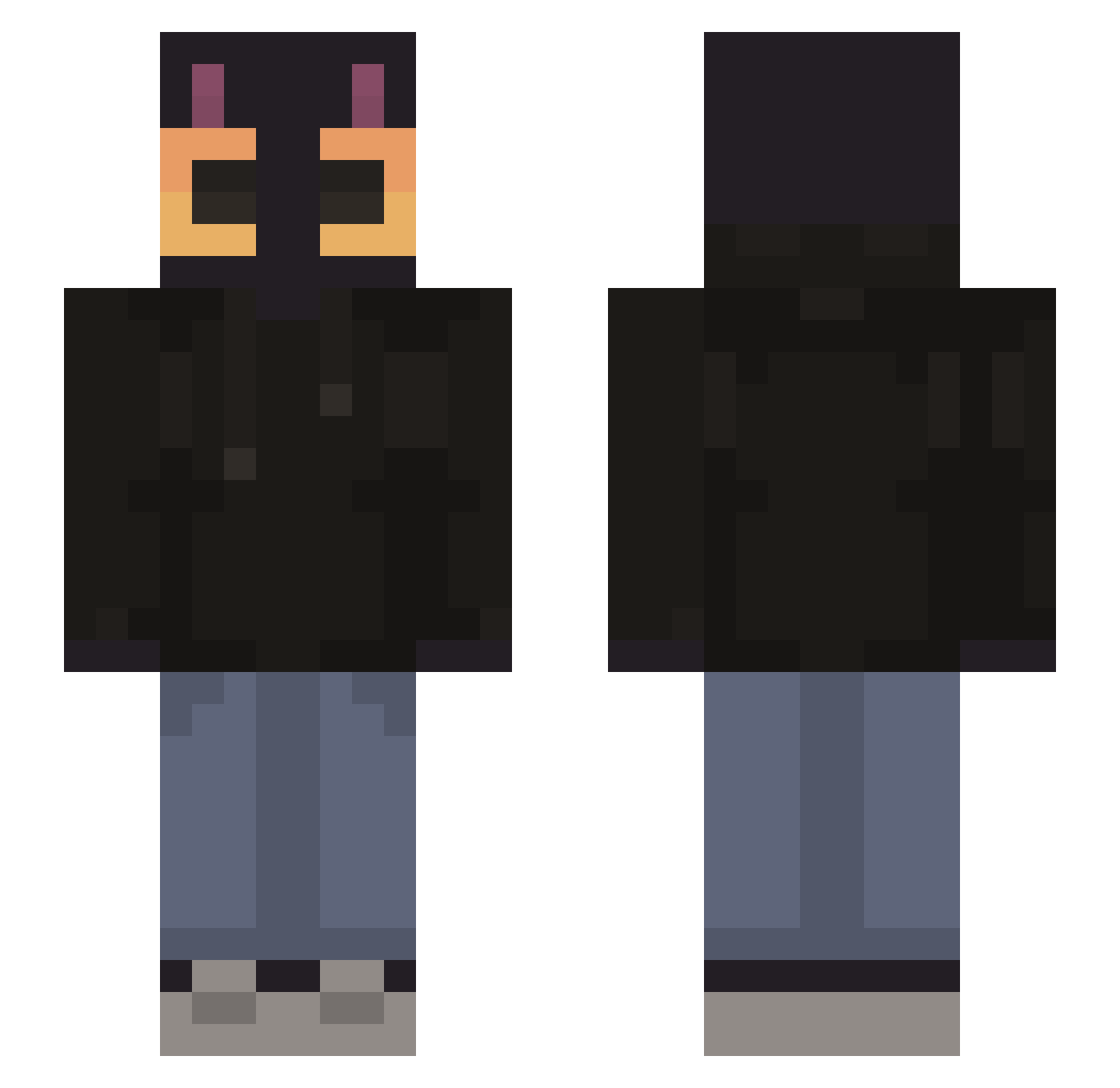 yeetSchiz_ Minecraft skin, front and back view