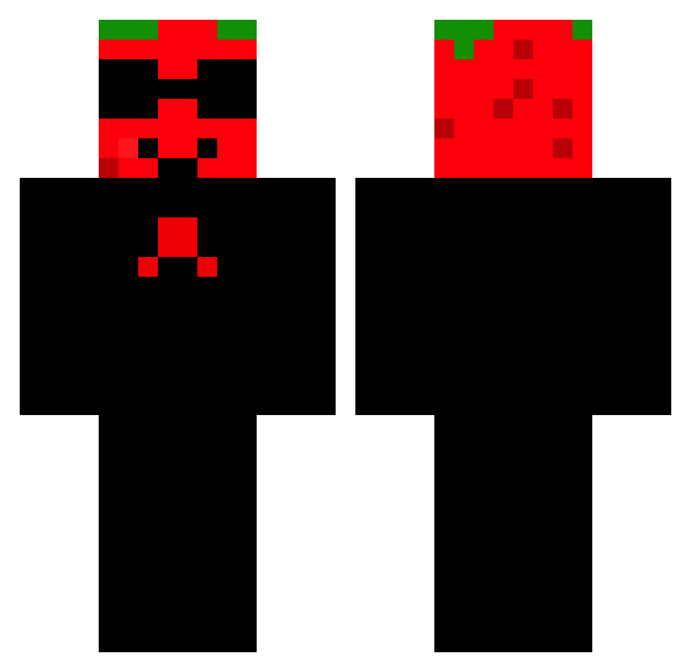 jocabibic Minecraft skin, front and back view