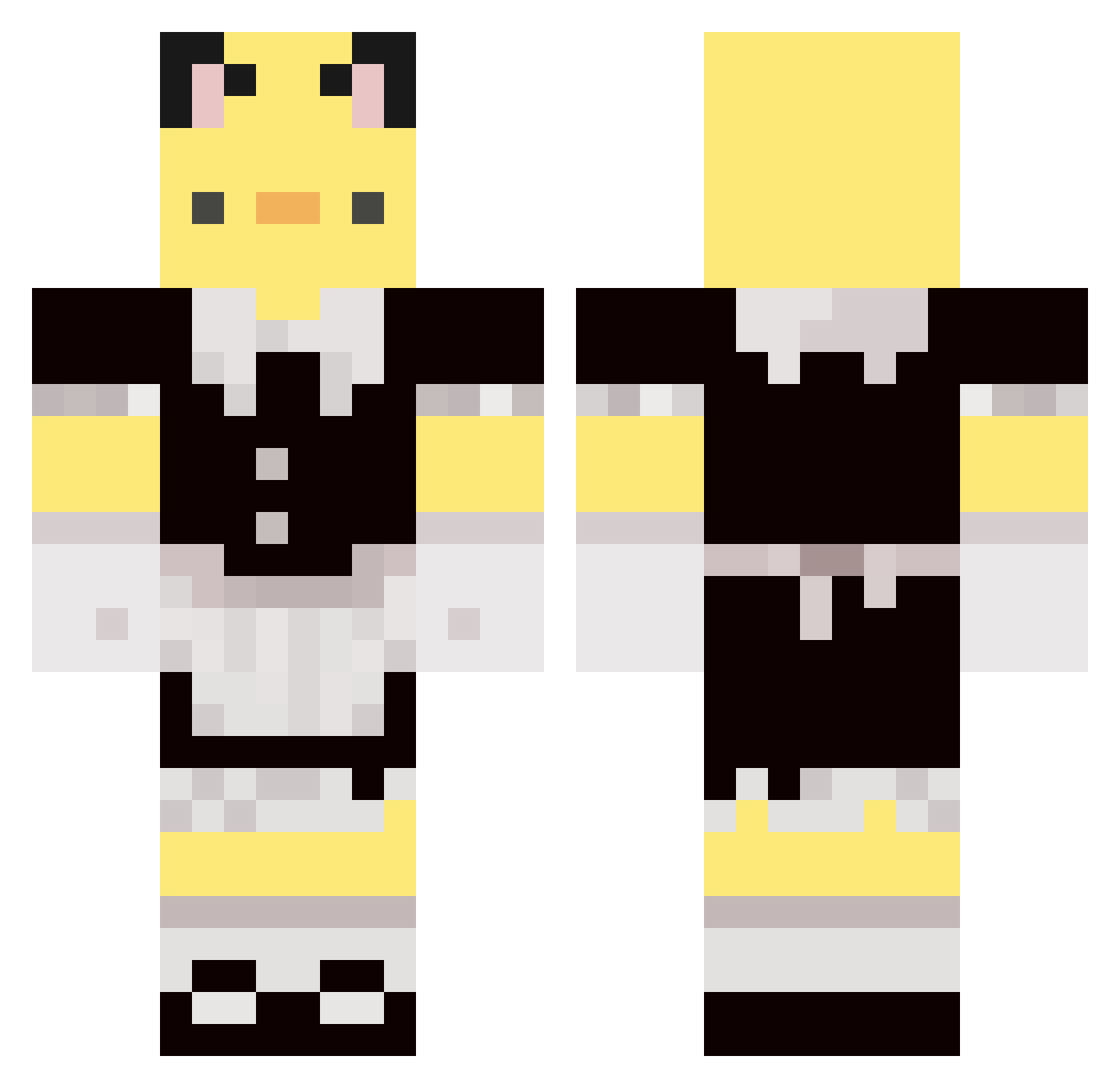 TrIsTeN62 Minecraft skin, front and back view