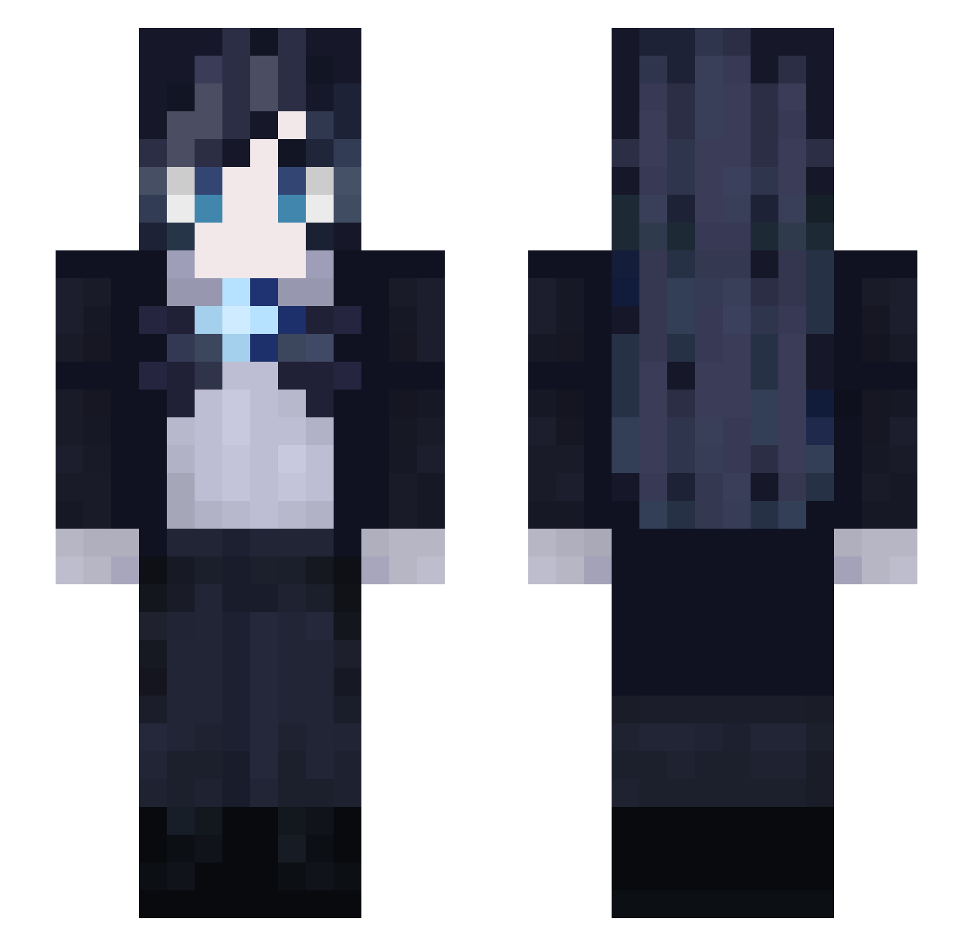 uselessNoel Minecraft skin, front and back view