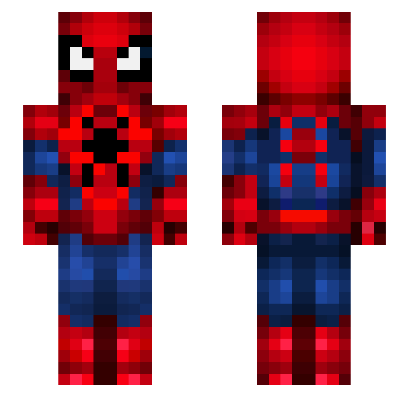 SlouchyGene Minecraft skin, front and back view