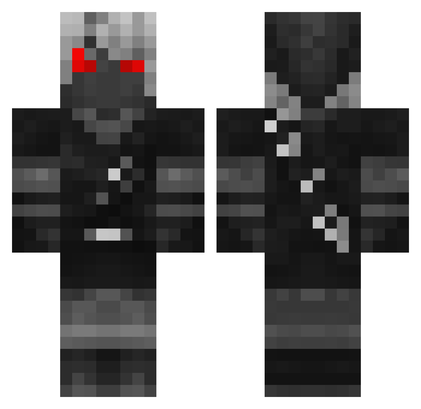 Akazeh Minecraft skin, front and back view