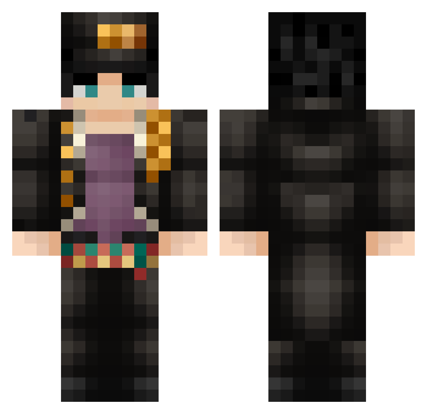 Avidagreat11 Minecraft skin, front and back view