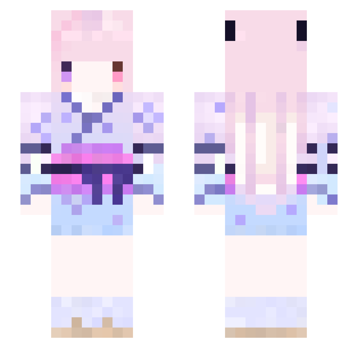 0618_Nek0 Minecraft skin, front and back view