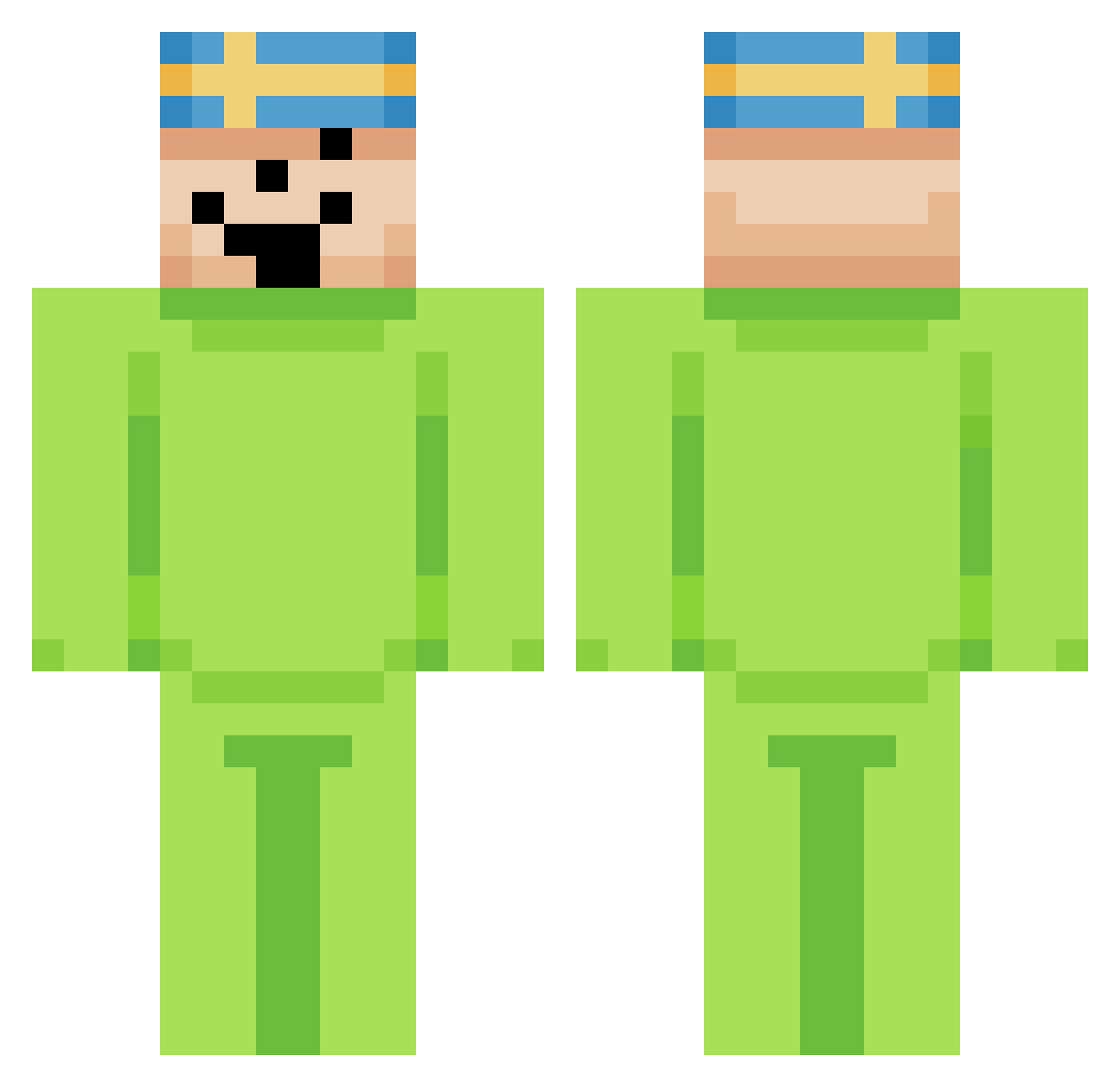 doomerson2 Minecraft skin, front and back view