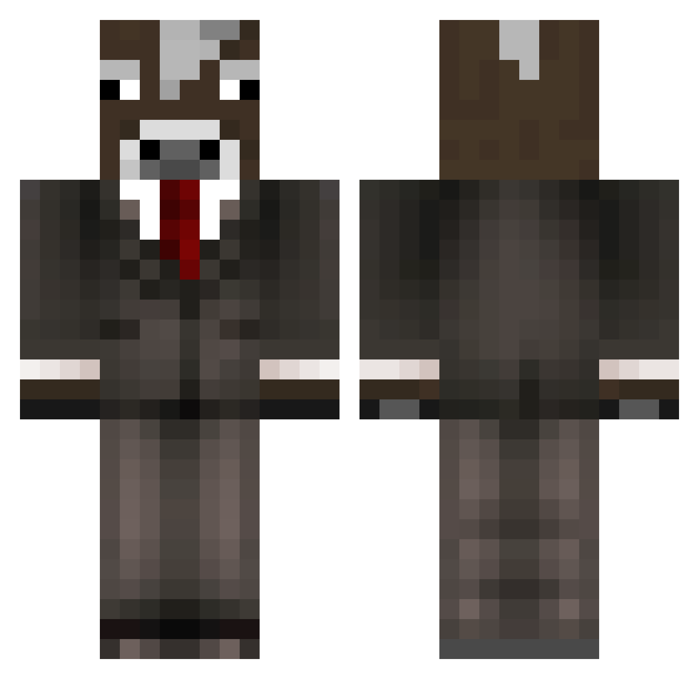 Tyrics_ Minecraft skin, front and back view