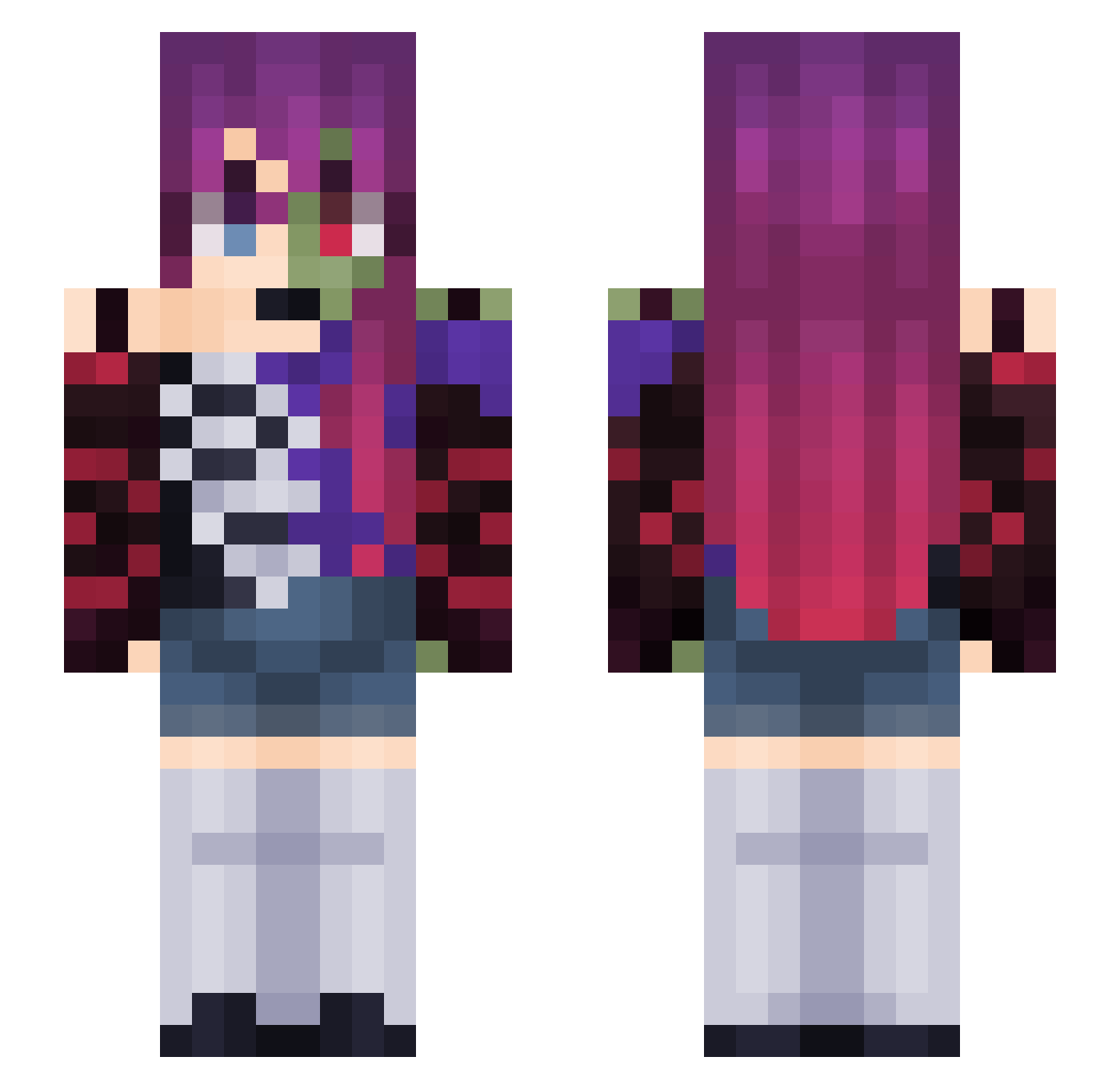 spritecult Minecraft skin, front and back view