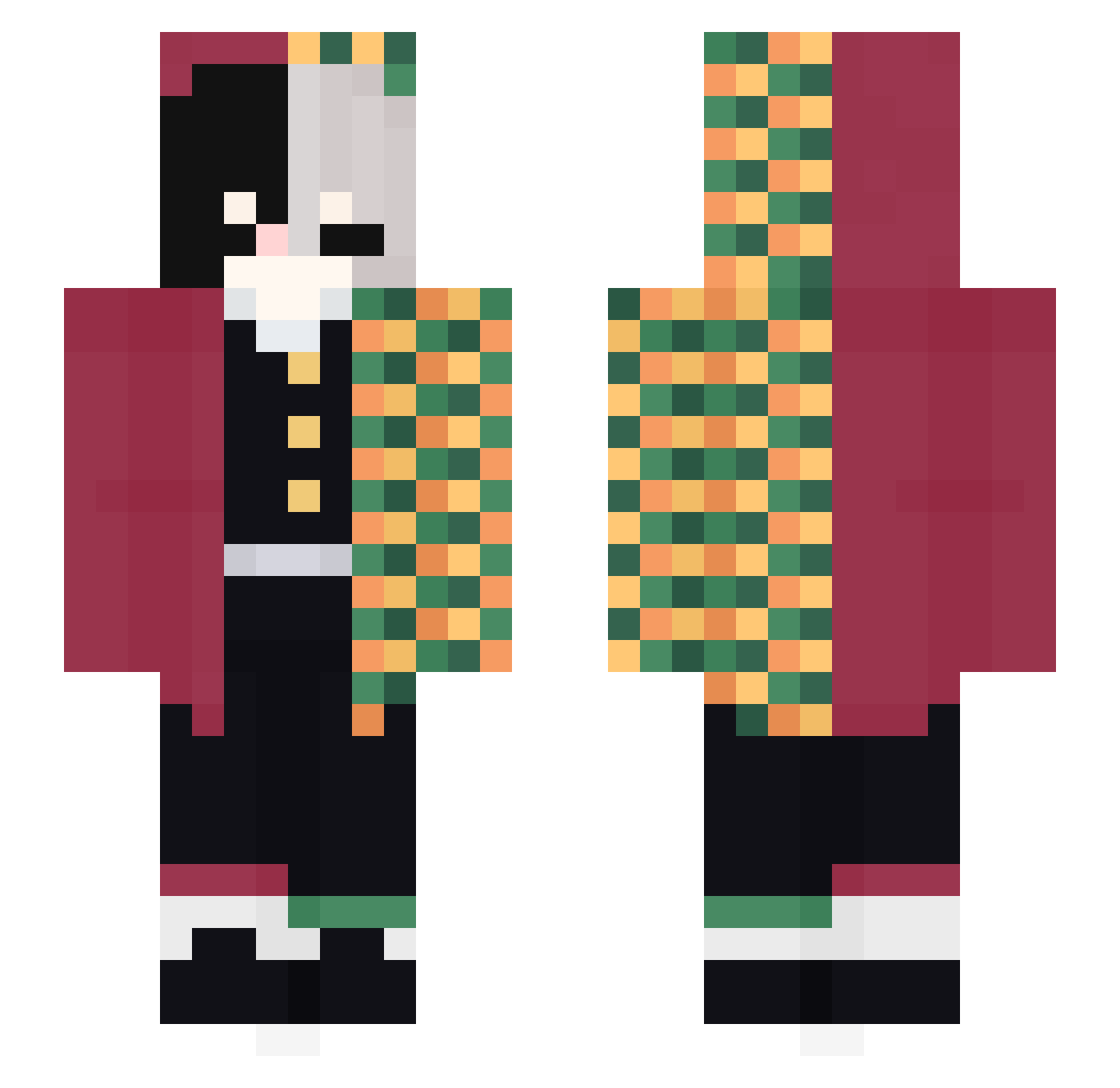 xDanoni Minecraft skin, front and back view