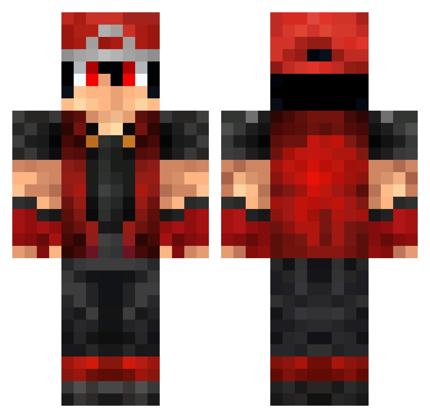 CheeseLegend Minecraft skin, front and back view