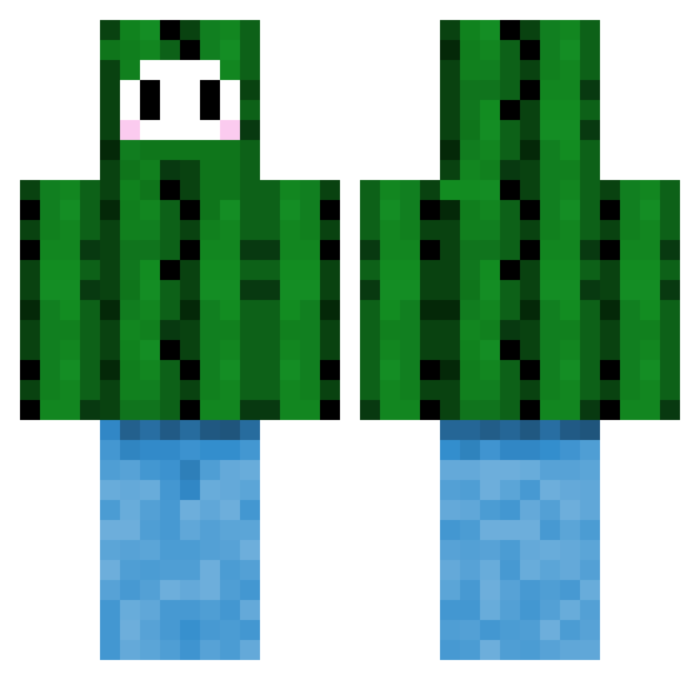 CoolestGalEmma Minecraft skin, front and back view