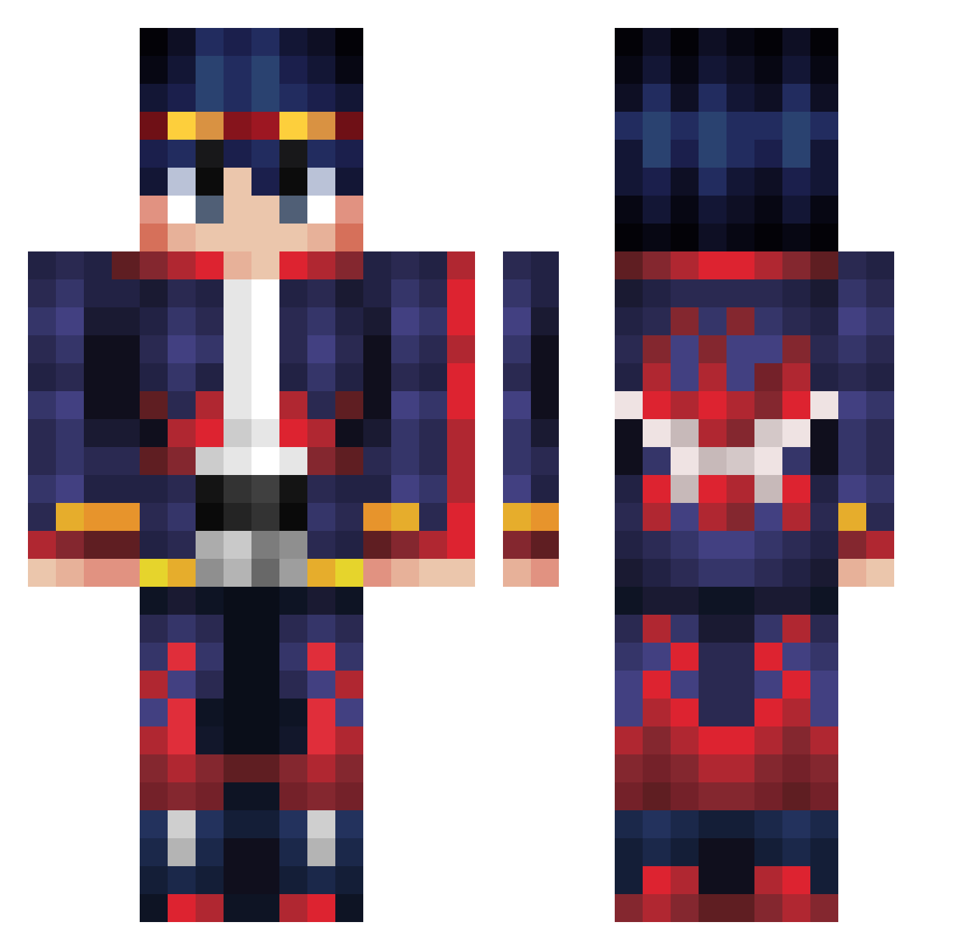 __kohii__ Minecraft skin, front and back view