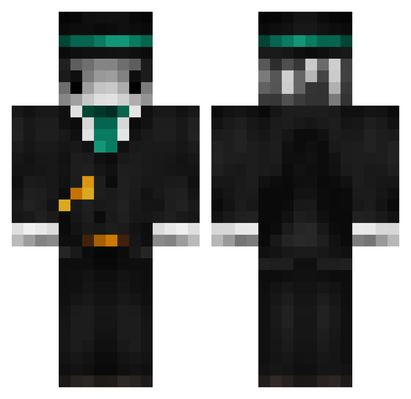 uncle Minecraft skin, front and back view