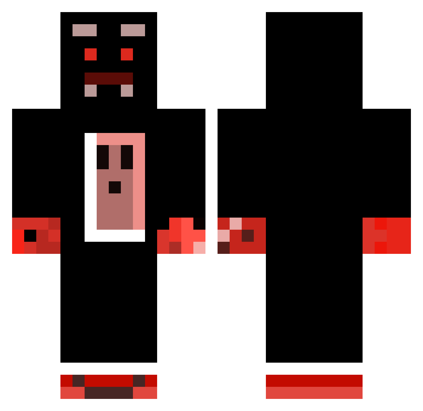 ASDWASDWASDWASDW Minecraft skin, front and back view