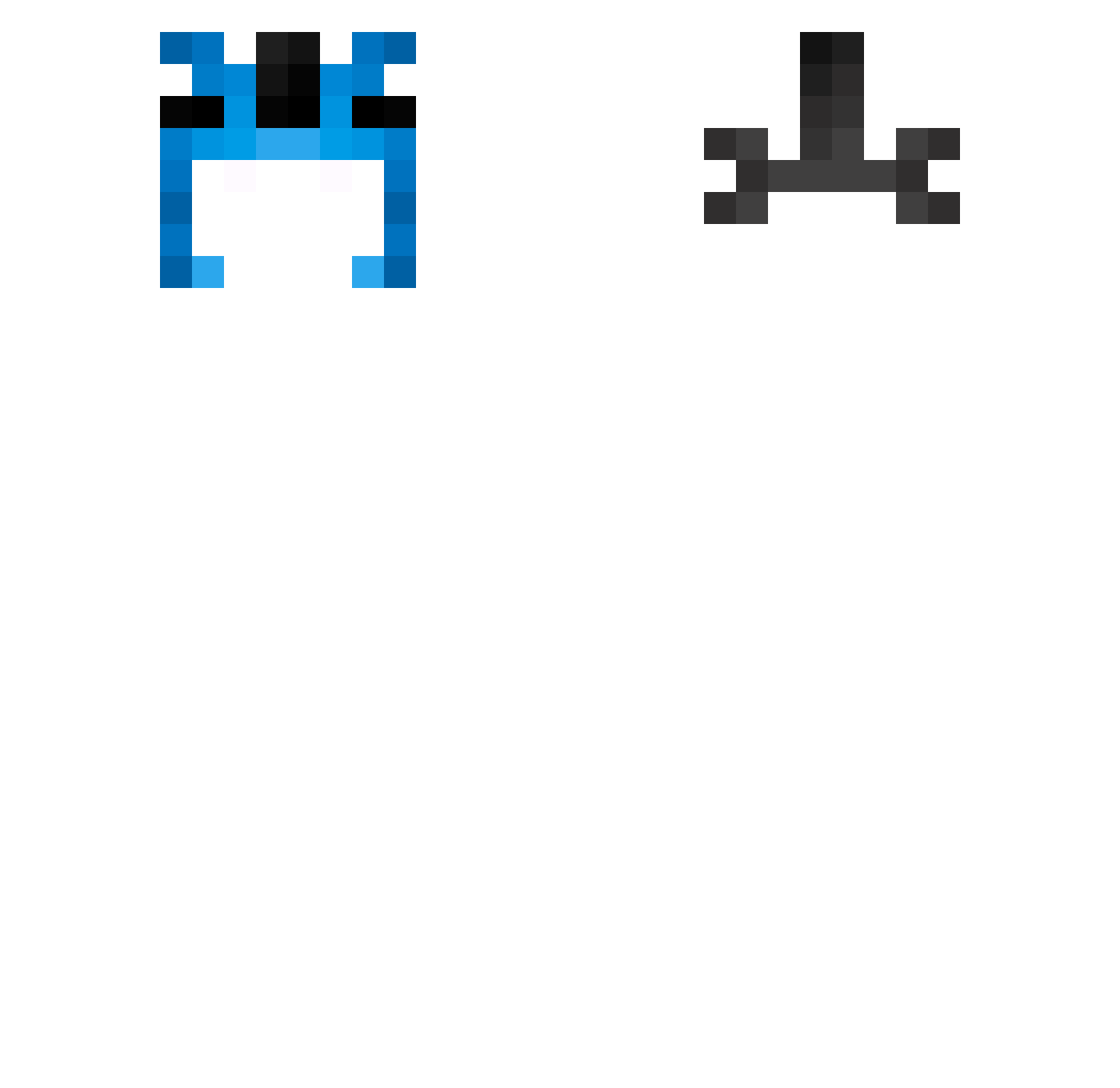 Styxian Minecraft skin, front and back view