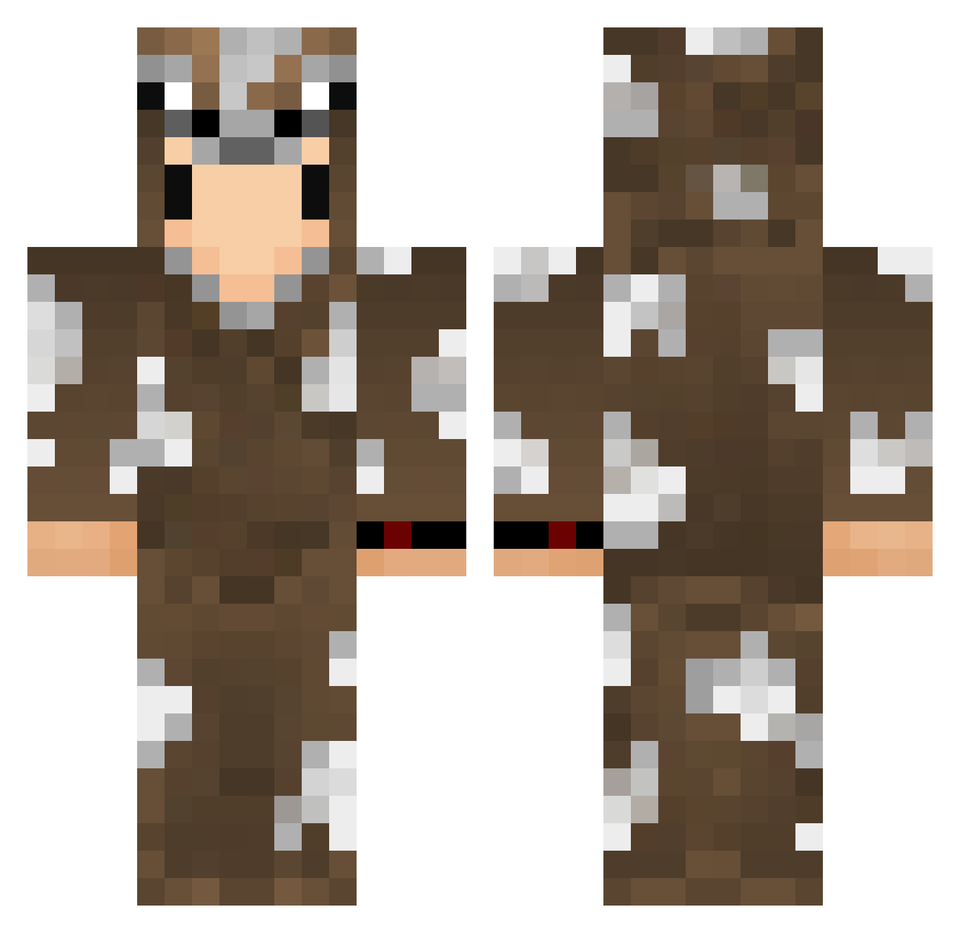 NguyenToHoaHoc Minecraft skin, front and back view