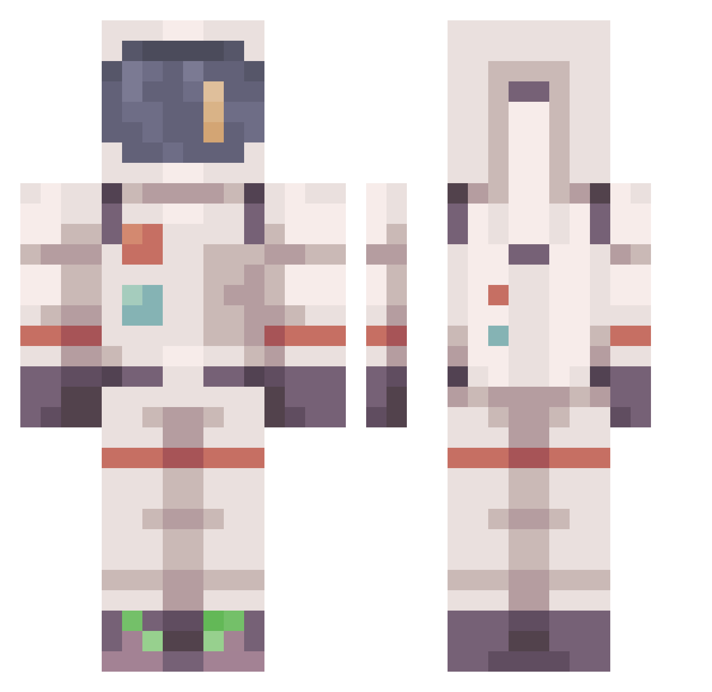 TacticGravity Minecraft skin, front and back view
