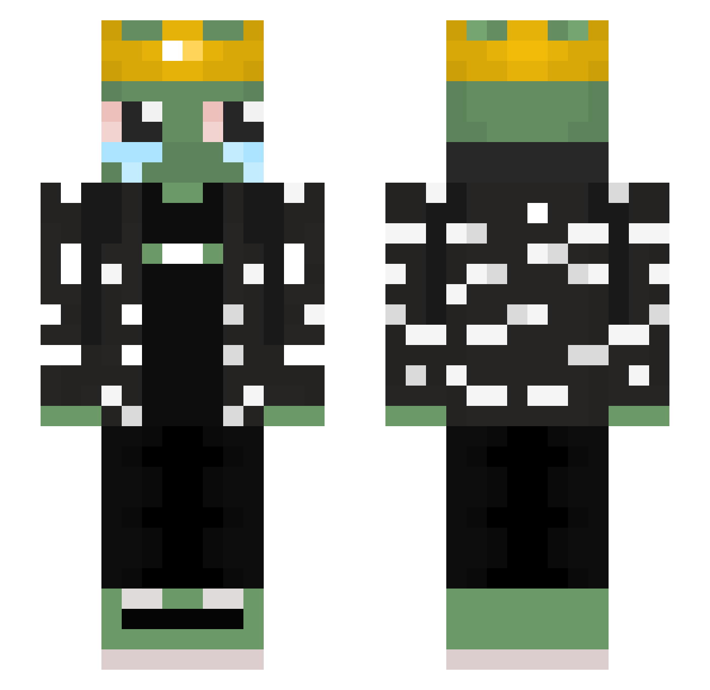 xULOUx Minecraft skin, front and back view