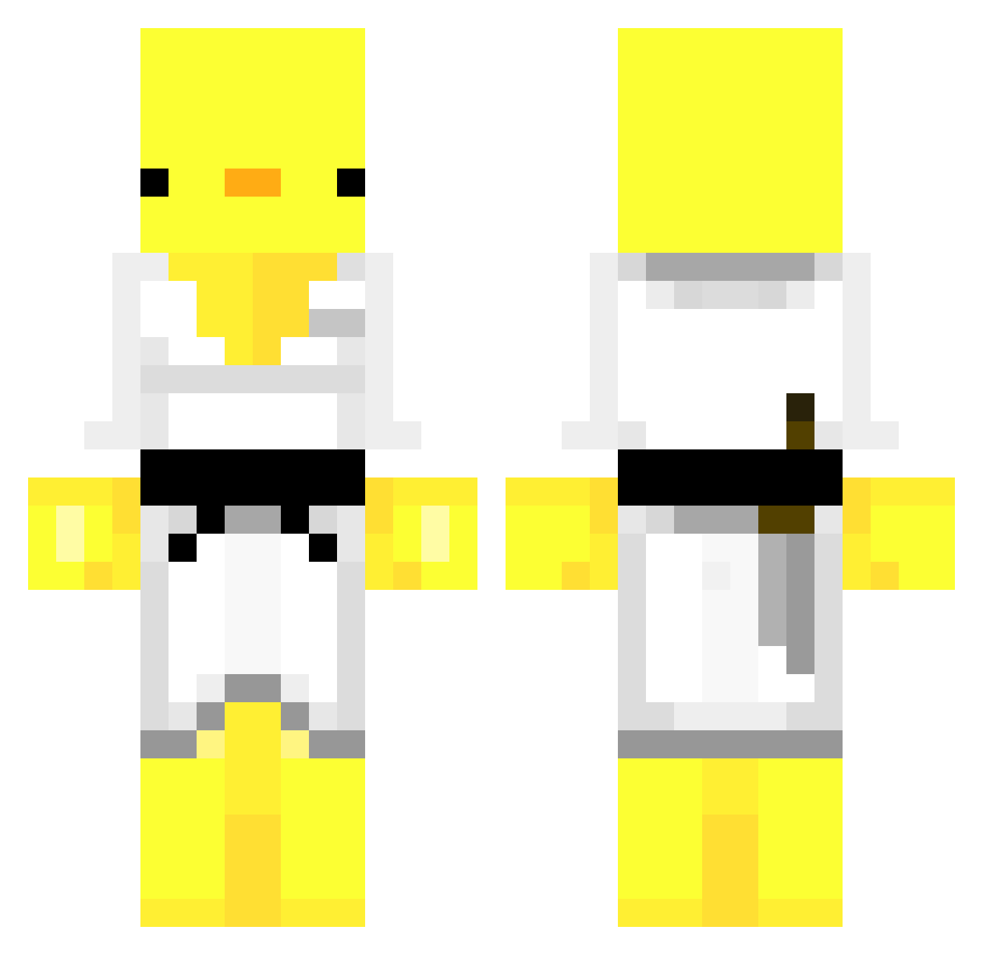 6light Minecraft skin, front and back view