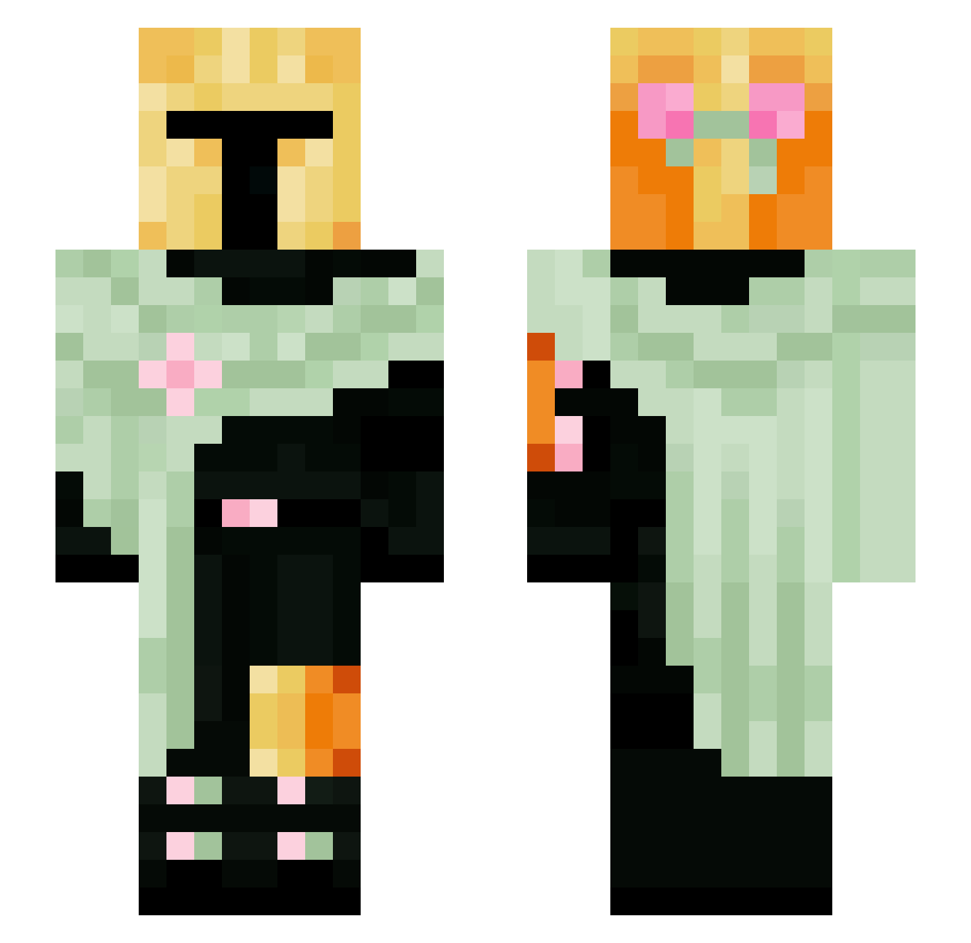 Santi2723 Minecraft skin, front and back view