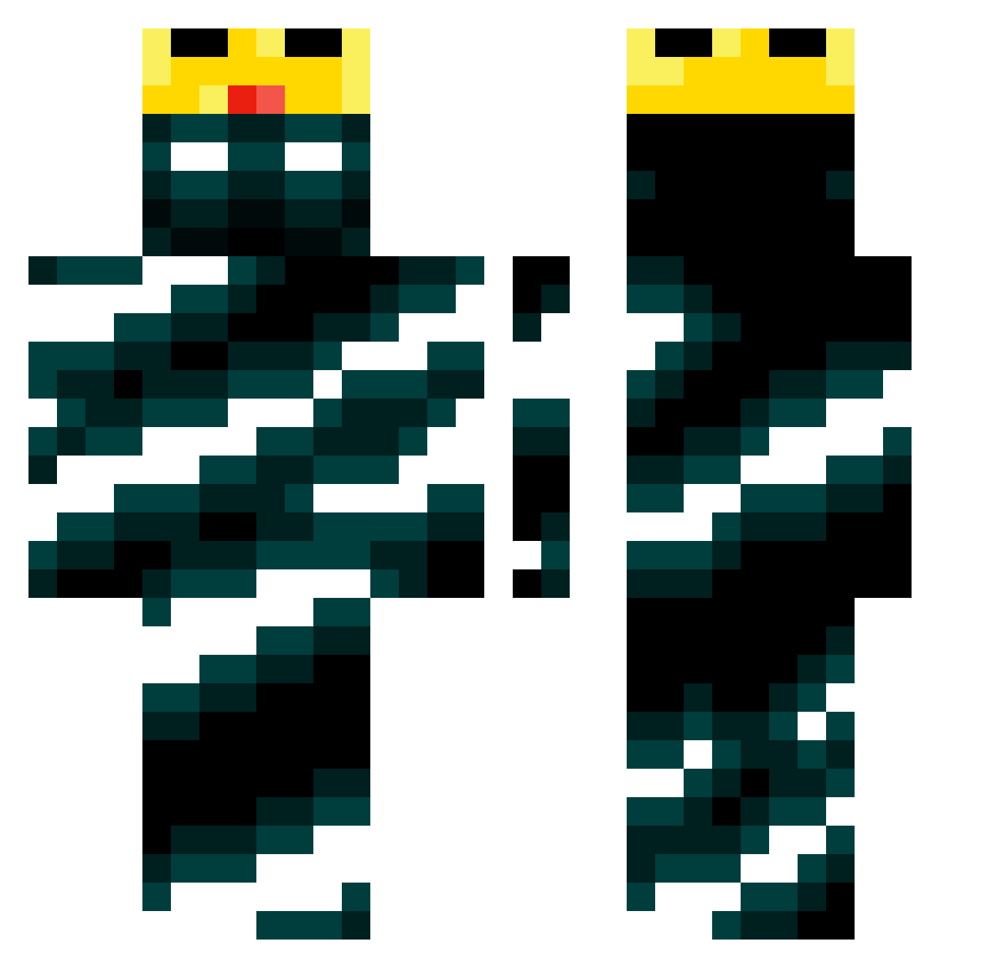 slimkymite0143 Minecraft skin, front and back view
