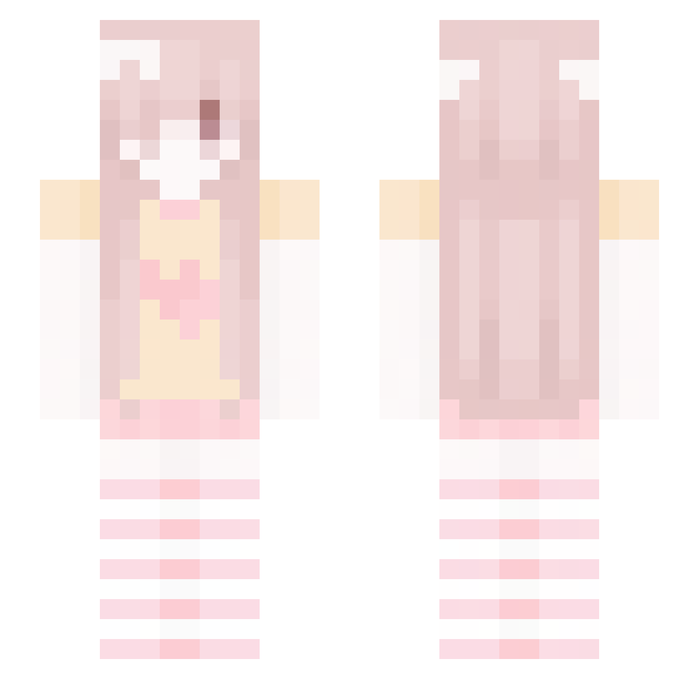 Fionao7 Minecraft skin, front and back view