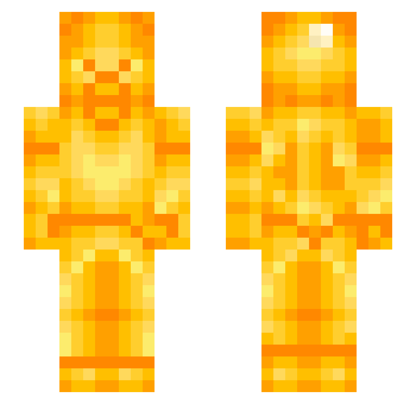 Komq_Five Minecraft skin, front and back view