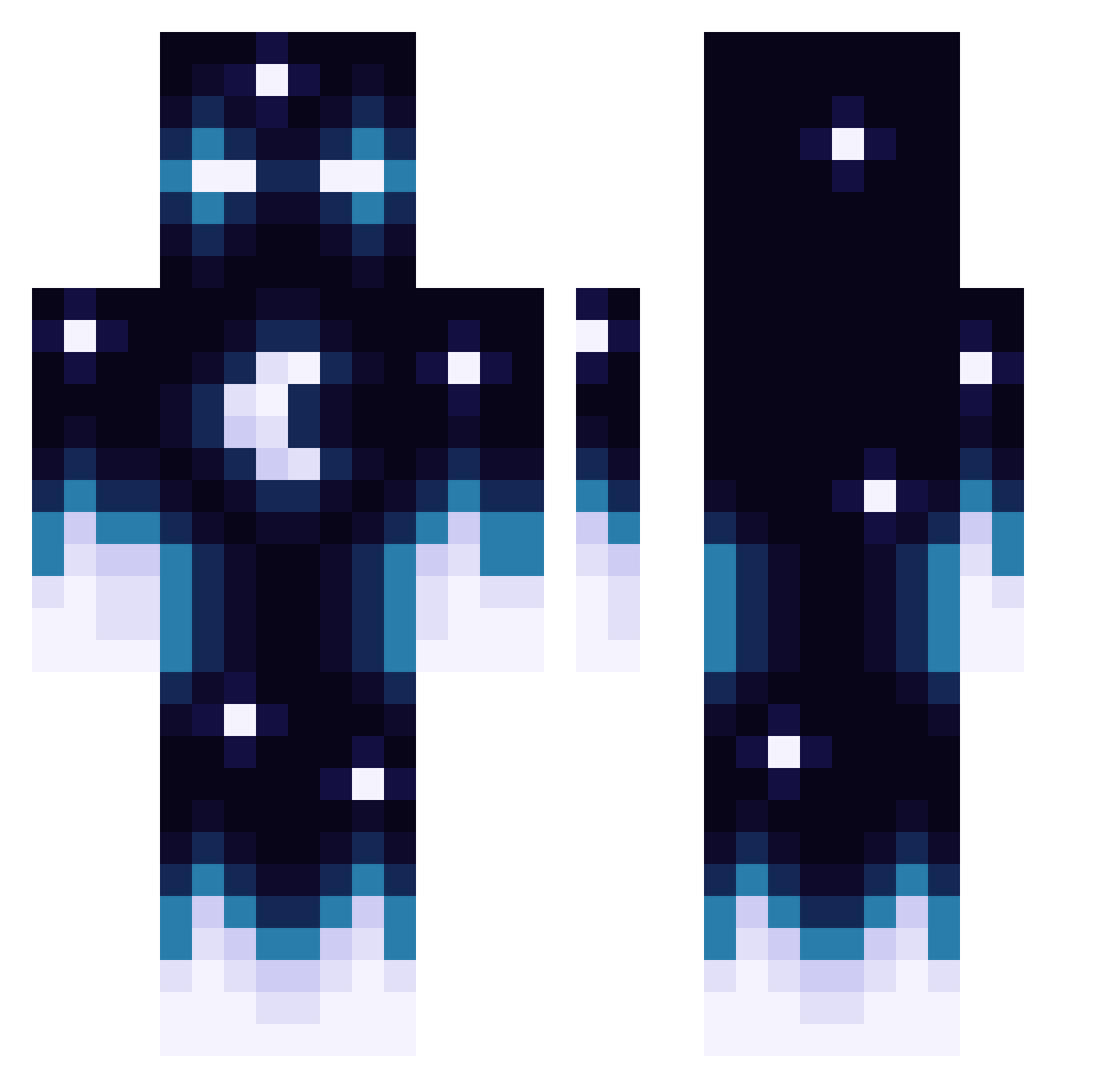 ejdys Minecraft skin, front and back view