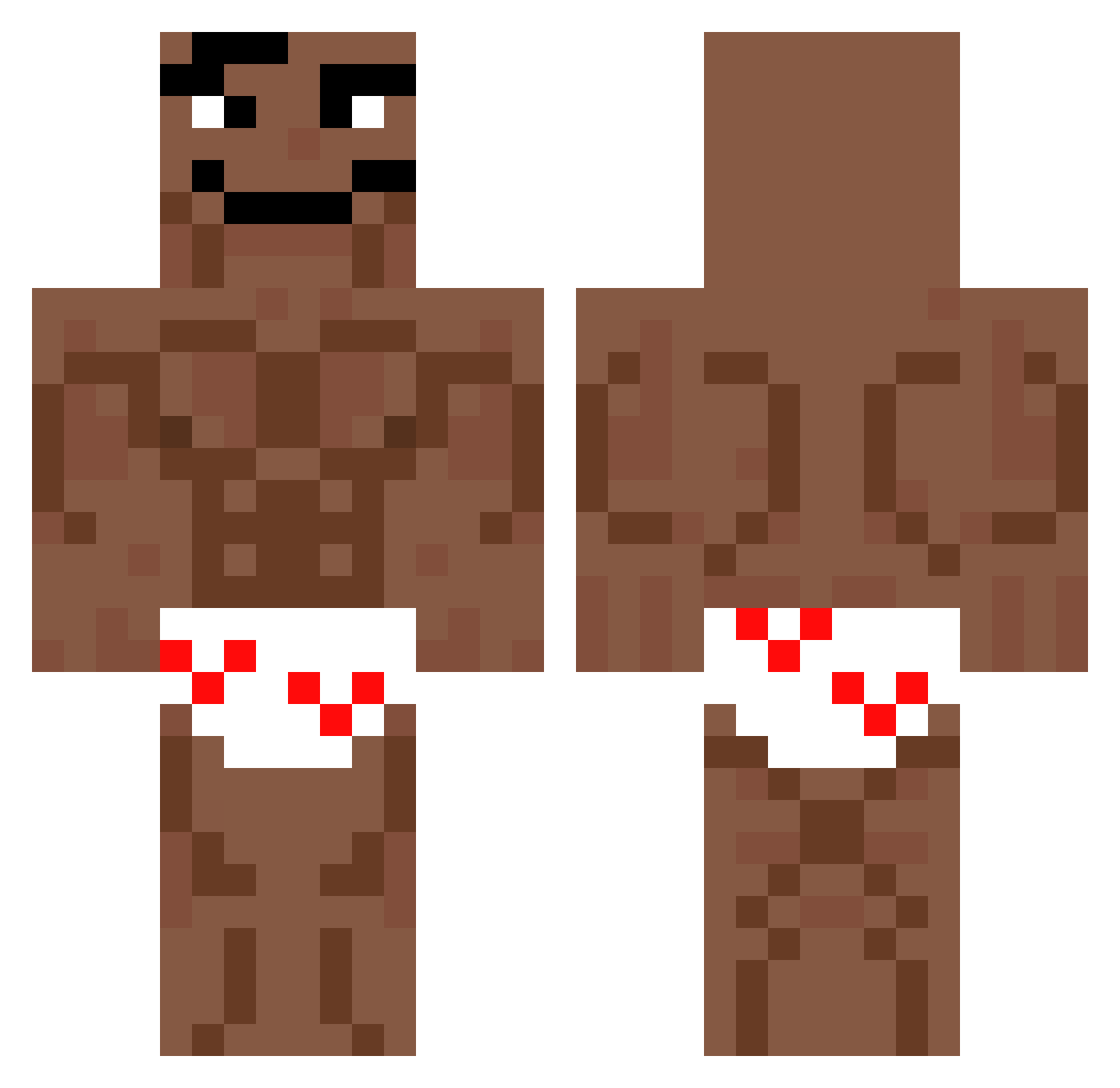 PERUANODELASELVA Minecraft skin, front and back view