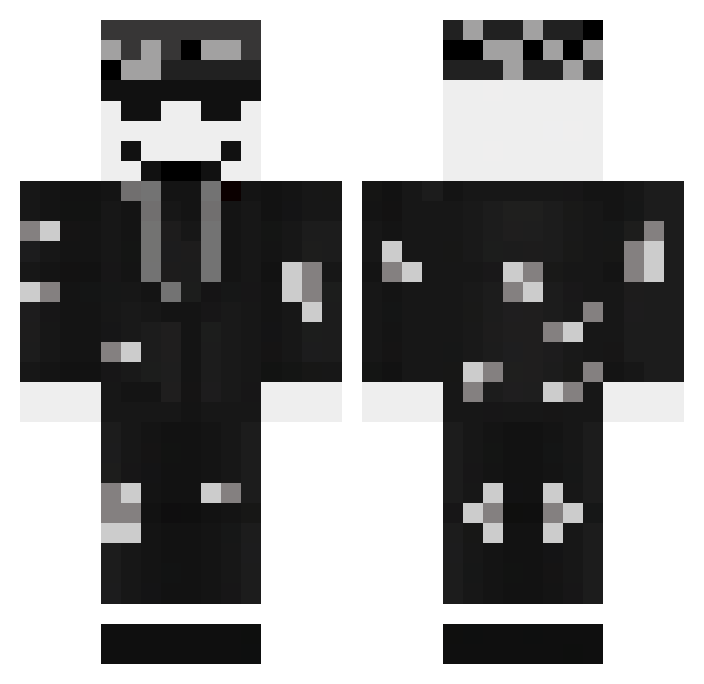 X_K__ Minecraft skin, front and back view