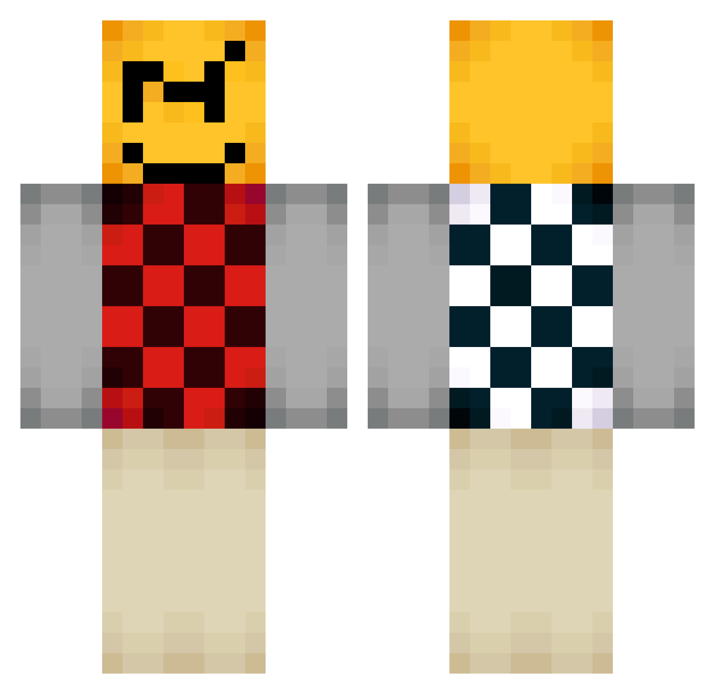 Tacolover_1337 Minecraft skin, front and back view