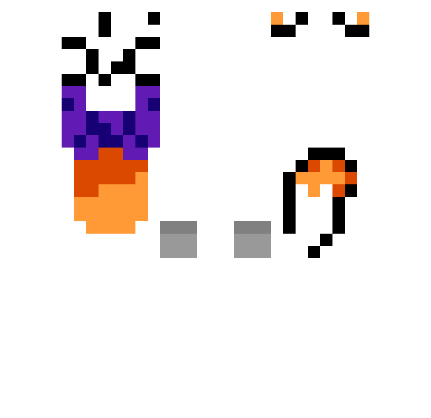 TheUnholyOmen Minecraft skin, front and back view