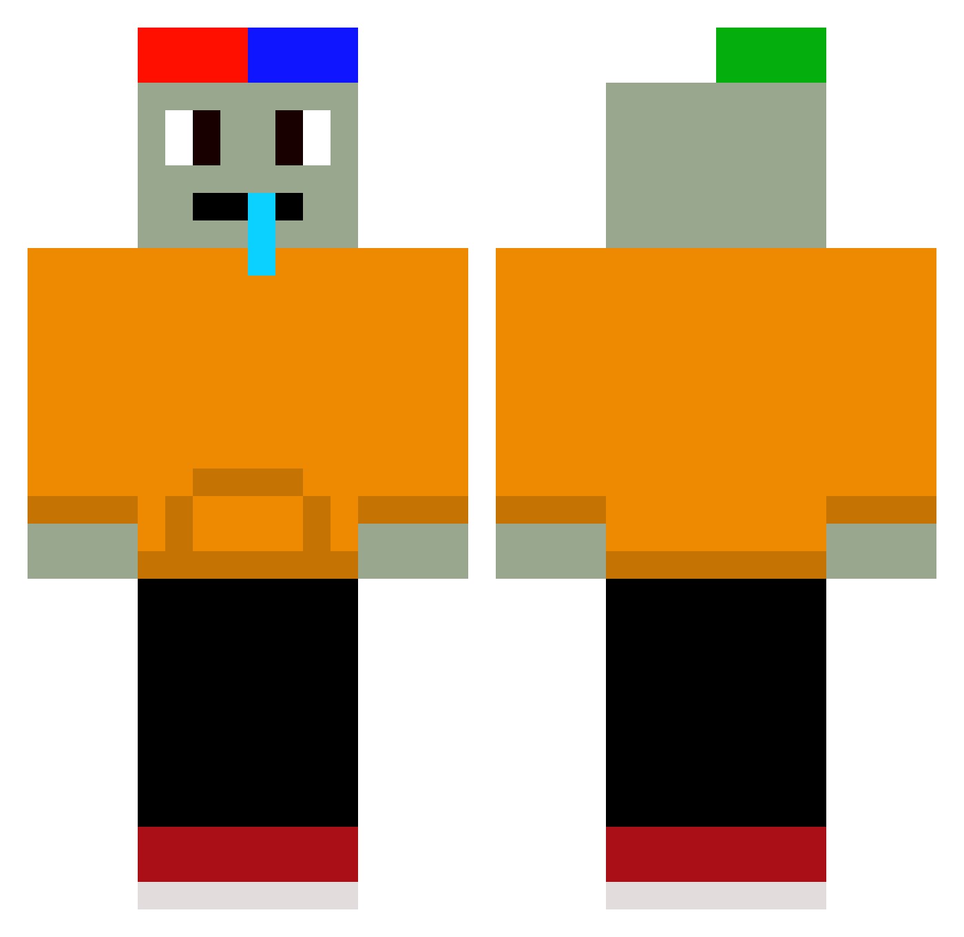 jltjr75 Minecraft skin, front and back view